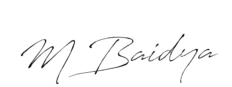 How to make M Baidya signature? Antro_Vectra is a professional autograph style. Create handwritten signature for M Baidya name. M Baidya signature style 6 images and pictures png