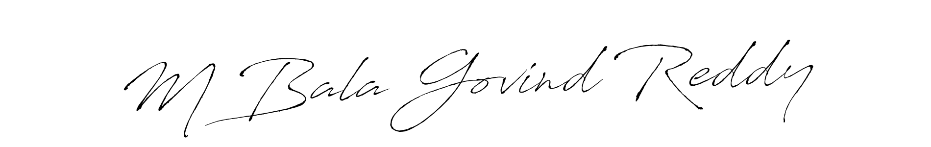 M Bala Govind Reddy stylish signature style. Best Handwritten Sign (Antro_Vectra) for my name. Handwritten Signature Collection Ideas for my name M Bala Govind Reddy. M Bala Govind Reddy signature style 6 images and pictures png