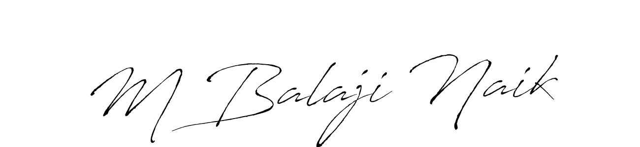 Create a beautiful signature design for name M Balaji Naik. With this signature (Antro_Vectra) fonts, you can make a handwritten signature for free. M Balaji Naik signature style 6 images and pictures png
