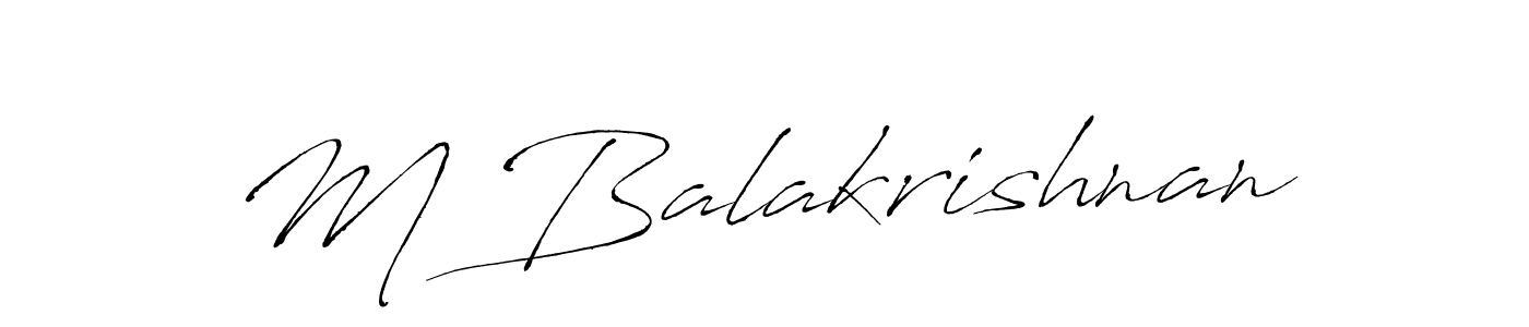 How to make M Balakrishnan signature? Antro_Vectra is a professional autograph style. Create handwritten signature for M Balakrishnan name. M Balakrishnan signature style 6 images and pictures png