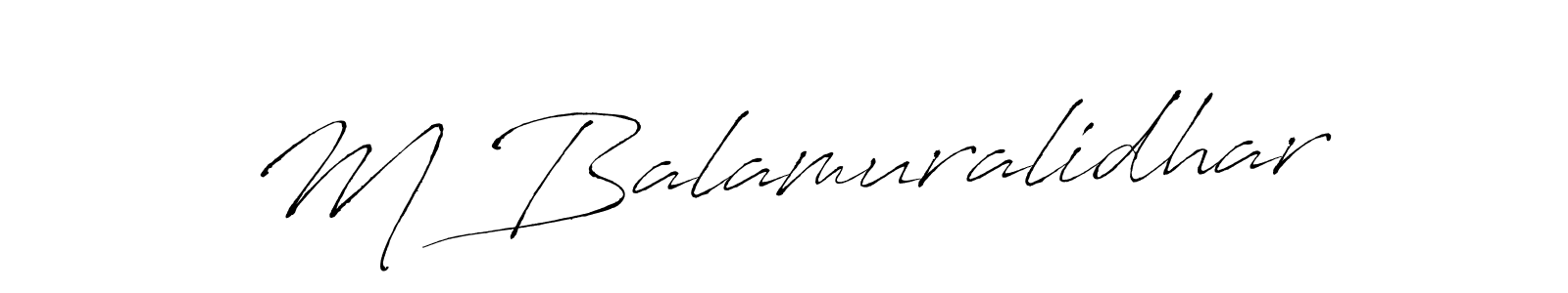 How to make M Balamuralidhar signature? Antro_Vectra is a professional autograph style. Create handwritten signature for M Balamuralidhar name. M Balamuralidhar signature style 6 images and pictures png