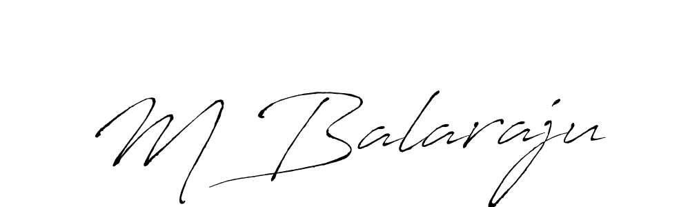 Design your own signature with our free online signature maker. With this signature software, you can create a handwritten (Antro_Vectra) signature for name M Balaraju. M Balaraju signature style 6 images and pictures png