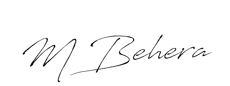 You should practise on your own different ways (Antro_Vectra) to write your name (M Behera) in signature. don't let someone else do it for you. M Behera signature style 6 images and pictures png
