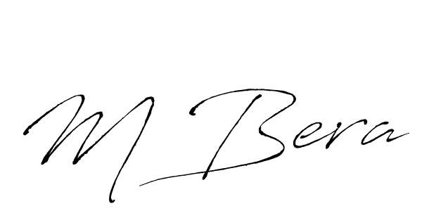 How to make M Bera name signature. Use Antro_Vectra style for creating short signs online. This is the latest handwritten sign. M Bera signature style 6 images and pictures png