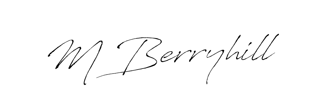 M Berryhill stylish signature style. Best Handwritten Sign (Antro_Vectra) for my name. Handwritten Signature Collection Ideas for my name M Berryhill. M Berryhill signature style 6 images and pictures png
