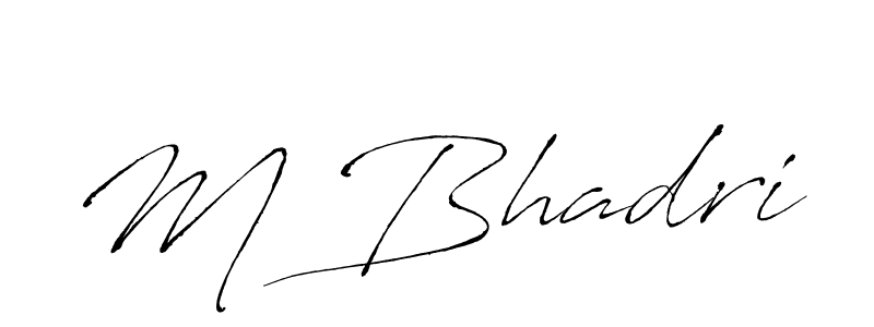 How to make M Bhadri signature? Antro_Vectra is a professional autograph style. Create handwritten signature for M Bhadri name. M Bhadri signature style 6 images and pictures png