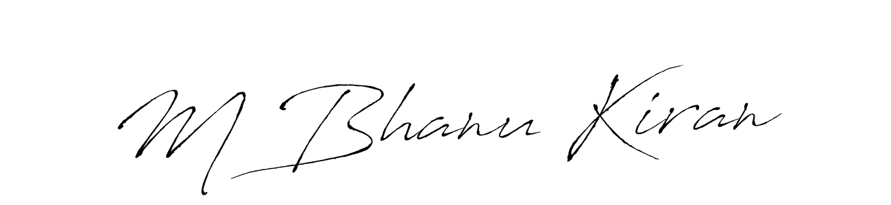 This is the best signature style for the M Bhanu Kiran name. Also you like these signature font (Antro_Vectra). Mix name signature. M Bhanu Kiran signature style 6 images and pictures png