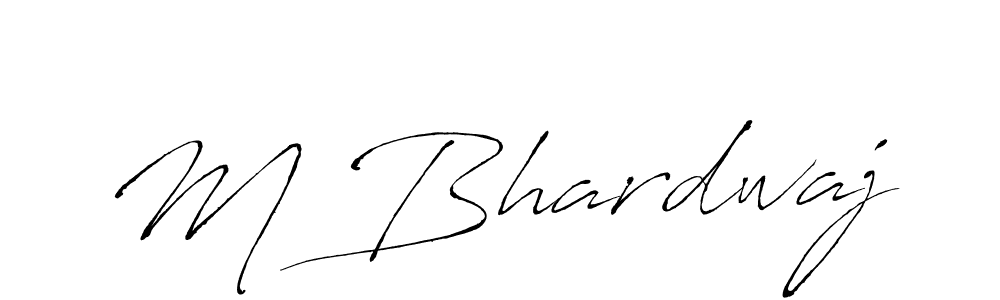 Create a beautiful signature design for name M Bhardwaj. With this signature (Antro_Vectra) fonts, you can make a handwritten signature for free. M Bhardwaj signature style 6 images and pictures png