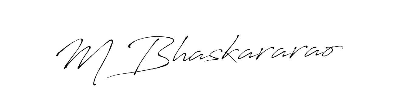 Design your own signature with our free online signature maker. With this signature software, you can create a handwritten (Antro_Vectra) signature for name M Bhaskararao. M Bhaskararao signature style 6 images and pictures png