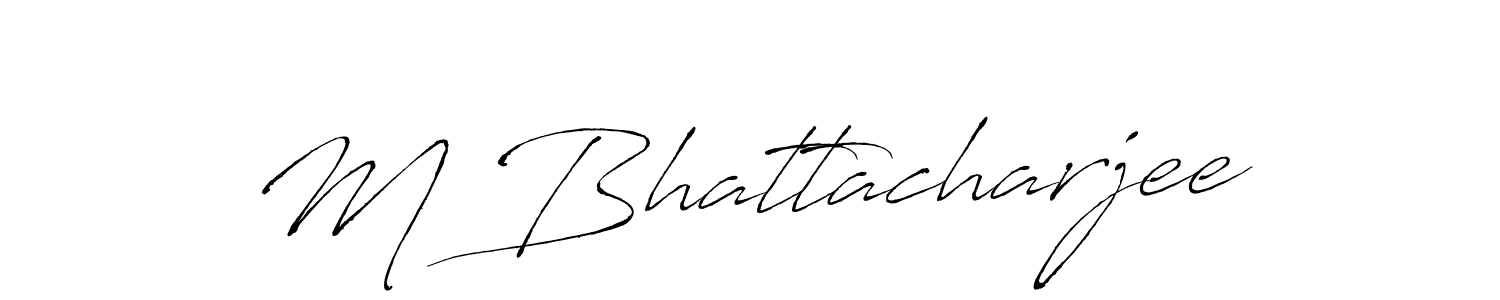 M Bhattacharjee stylish signature style. Best Handwritten Sign (Antro_Vectra) for my name. Handwritten Signature Collection Ideas for my name M Bhattacharjee. M Bhattacharjee signature style 6 images and pictures png