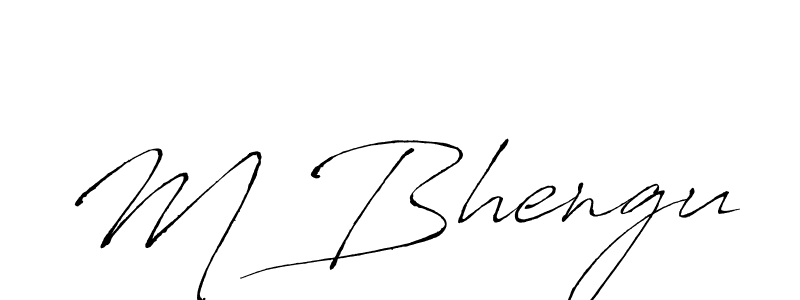 The best way (Antro_Vectra) to make a short signature is to pick only two or three words in your name. The name M Bhengu include a total of six letters. For converting this name. M Bhengu signature style 6 images and pictures png