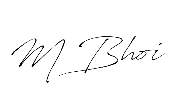 Design your own signature with our free online signature maker. With this signature software, you can create a handwritten (Antro_Vectra) signature for name M Bhoi. M Bhoi signature style 6 images and pictures png