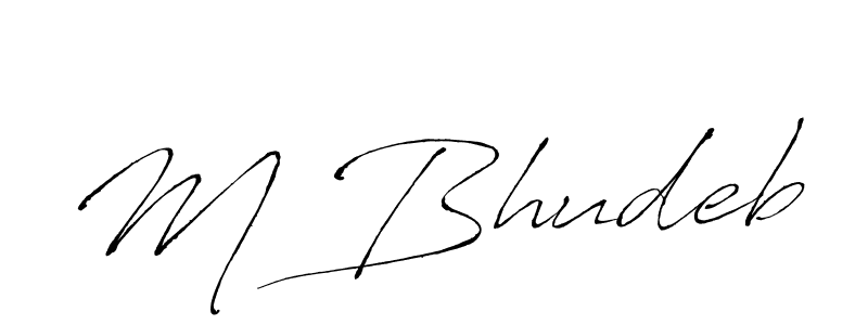 Also You can easily find your signature by using the search form. We will create M Bhudeb name handwritten signature images for you free of cost using Antro_Vectra sign style. M Bhudeb signature style 6 images and pictures png