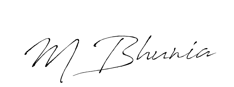 Antro_Vectra is a professional signature style that is perfect for those who want to add a touch of class to their signature. It is also a great choice for those who want to make their signature more unique. Get M Bhunia name to fancy signature for free. M Bhunia signature style 6 images and pictures png