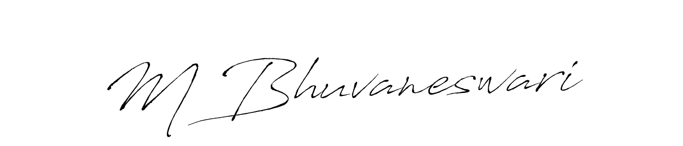 M Bhuvaneswari stylish signature style. Best Handwritten Sign (Antro_Vectra) for my name. Handwritten Signature Collection Ideas for my name M Bhuvaneswari. M Bhuvaneswari signature style 6 images and pictures png