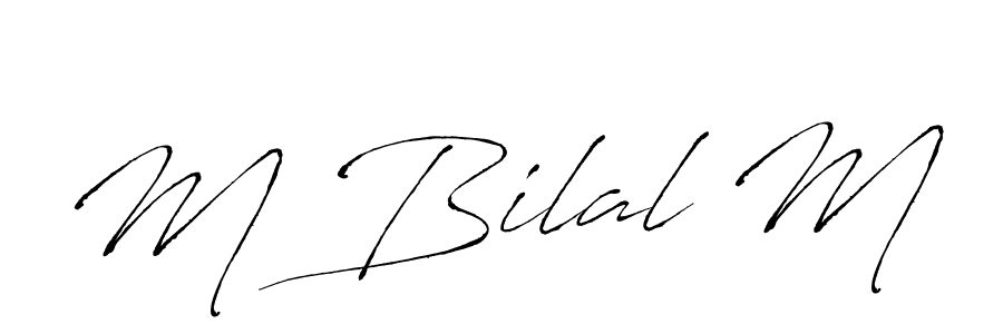 M Bilal M stylish signature style. Best Handwritten Sign (Antro_Vectra) for my name. Handwritten Signature Collection Ideas for my name M Bilal M. M Bilal M signature style 6 images and pictures png