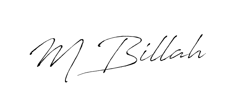 if you are searching for the best signature style for your name M Billah. so please give up your signature search. here we have designed multiple signature styles  using Antro_Vectra. M Billah signature style 6 images and pictures png