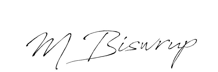 Also we have M Biswrup name is the best signature style. Create professional handwritten signature collection using Antro_Vectra autograph style. M Biswrup signature style 6 images and pictures png