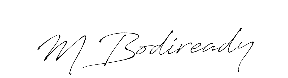 How to make M Bodiready name signature. Use Antro_Vectra style for creating short signs online. This is the latest handwritten sign. M Bodiready signature style 6 images and pictures png
