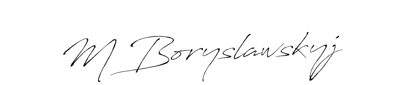 How to make M Boryslawskyj signature? Antro_Vectra is a professional autograph style. Create handwritten signature for M Boryslawskyj name. M Boryslawskyj signature style 6 images and pictures png