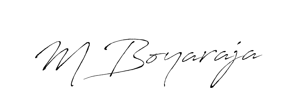 Design your own signature with our free online signature maker. With this signature software, you can create a handwritten (Antro_Vectra) signature for name M Boyaraja. M Boyaraja signature style 6 images and pictures png