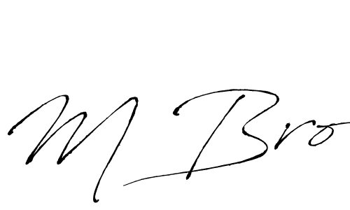 Make a beautiful signature design for name M Bro. With this signature (Antro_Vectra) style, you can create a handwritten signature for free. M Bro signature style 6 images and pictures png