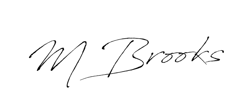 How to make M Brooks name signature. Use Antro_Vectra style for creating short signs online. This is the latest handwritten sign. M Brooks signature style 6 images and pictures png