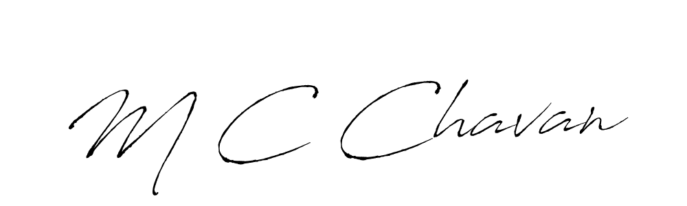 if you are searching for the best signature style for your name M C Chavan. so please give up your signature search. here we have designed multiple signature styles  using Antro_Vectra. M C Chavan signature style 6 images and pictures png