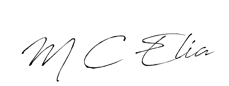Make a beautiful signature design for name M C Elia. With this signature (Antro_Vectra) style, you can create a handwritten signature for free. M C Elia signature style 6 images and pictures png