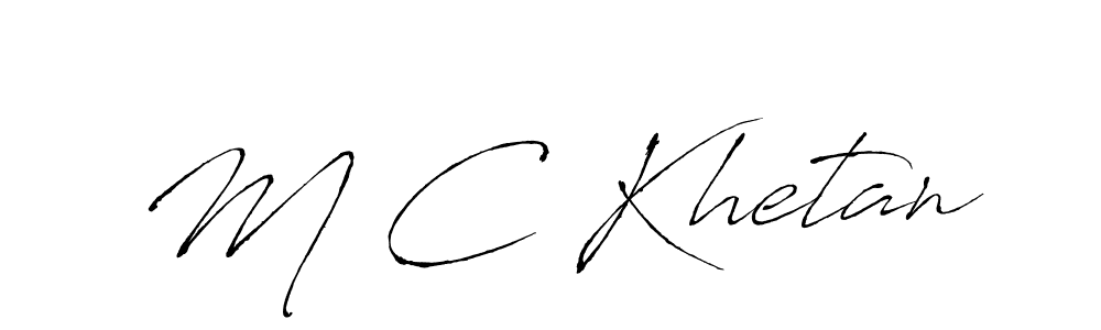 How to make M C Khetan name signature. Use Antro_Vectra style for creating short signs online. This is the latest handwritten sign. M C Khetan signature style 6 images and pictures png
