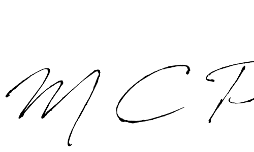 Create a beautiful signature design for name M C P. With this signature (Antro_Vectra) fonts, you can make a handwritten signature for free. M C P signature style 6 images and pictures png