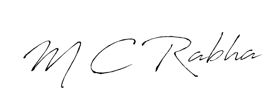 Make a beautiful signature design for name M C Rabha. With this signature (Antro_Vectra) style, you can create a handwritten signature for free. M C Rabha signature style 6 images and pictures png