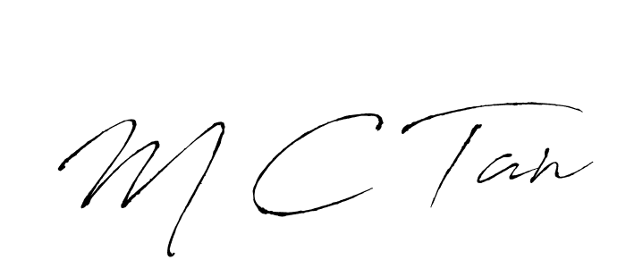 How to make M C Tan name signature. Use Antro_Vectra style for creating short signs online. This is the latest handwritten sign. M C Tan signature style 6 images and pictures png