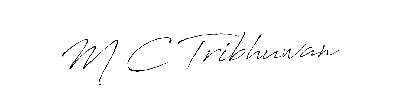 Use a signature maker to create a handwritten signature online. With this signature software, you can design (Antro_Vectra) your own signature for name M C Tribhuwan. M C Tribhuwan signature style 6 images and pictures png