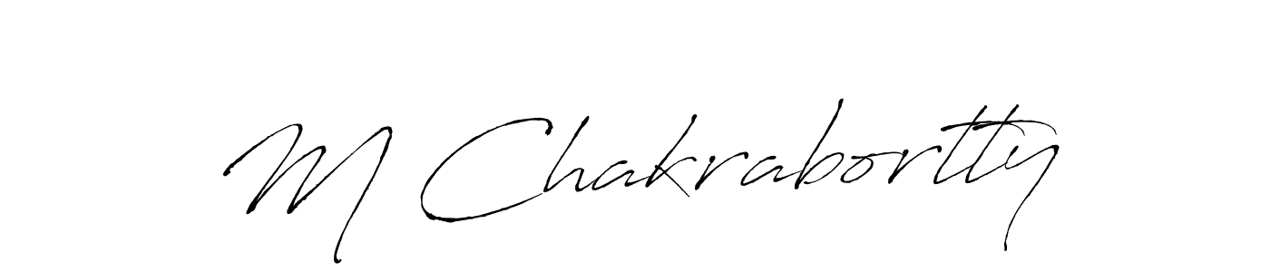 Design your own signature with our free online signature maker. With this signature software, you can create a handwritten (Antro_Vectra) signature for name M Chakrabortty. M Chakrabortty signature style 6 images and pictures png