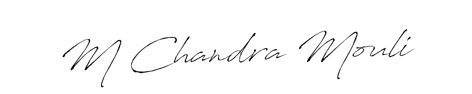 Make a beautiful signature design for name M Chandra Mouli. With this signature (Antro_Vectra) style, you can create a handwritten signature for free. M Chandra Mouli signature style 6 images and pictures png