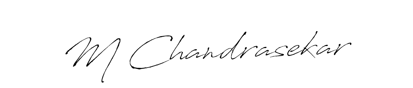 Create a beautiful signature design for name M Chandrasekar. With this signature (Antro_Vectra) fonts, you can make a handwritten signature for free. M Chandrasekar signature style 6 images and pictures png