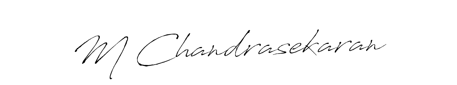 Make a beautiful signature design for name M Chandrasekaran. With this signature (Antro_Vectra) style, you can create a handwritten signature for free. M Chandrasekaran signature style 6 images and pictures png