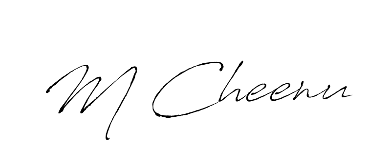 Make a beautiful signature design for name M Cheenu. With this signature (Antro_Vectra) style, you can create a handwritten signature for free. M Cheenu signature style 6 images and pictures png