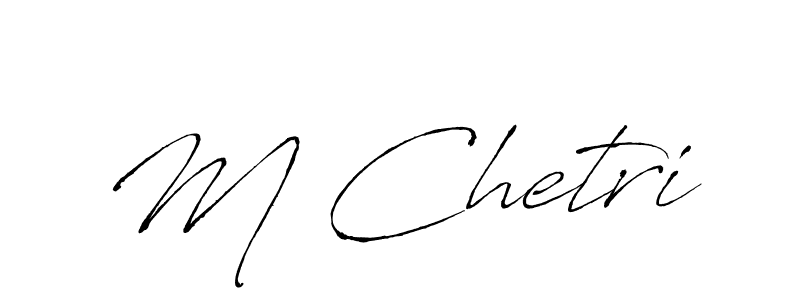 Antro_Vectra is a professional signature style that is perfect for those who want to add a touch of class to their signature. It is also a great choice for those who want to make their signature more unique. Get M Chetri name to fancy signature for free. M Chetri signature style 6 images and pictures png