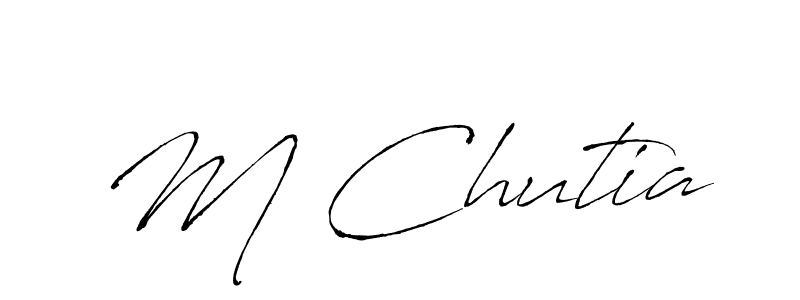 M Chutia stylish signature style. Best Handwritten Sign (Antro_Vectra) for my name. Handwritten Signature Collection Ideas for my name M Chutia. M Chutia signature style 6 images and pictures png