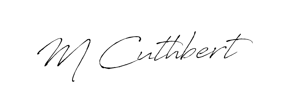 Antro_Vectra is a professional signature style that is perfect for those who want to add a touch of class to their signature. It is also a great choice for those who want to make their signature more unique. Get M Cuthbert name to fancy signature for free. M Cuthbert signature style 6 images and pictures png