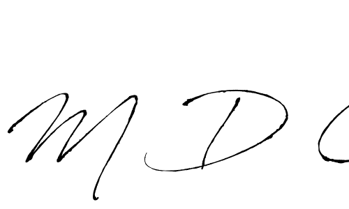 Design your own signature with our free online signature maker. With this signature software, you can create a handwritten (Antro_Vectra) signature for name M D C. M D C signature style 6 images and pictures png