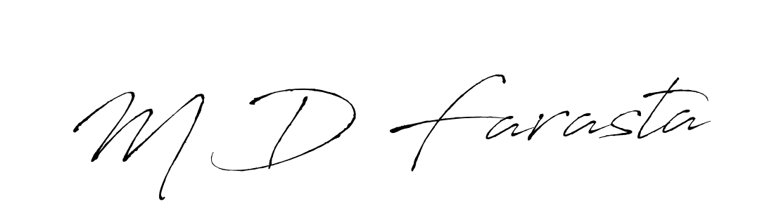 How to make M D Farasta name signature. Use Antro_Vectra style for creating short signs online. This is the latest handwritten sign. M D Farasta signature style 6 images and pictures png