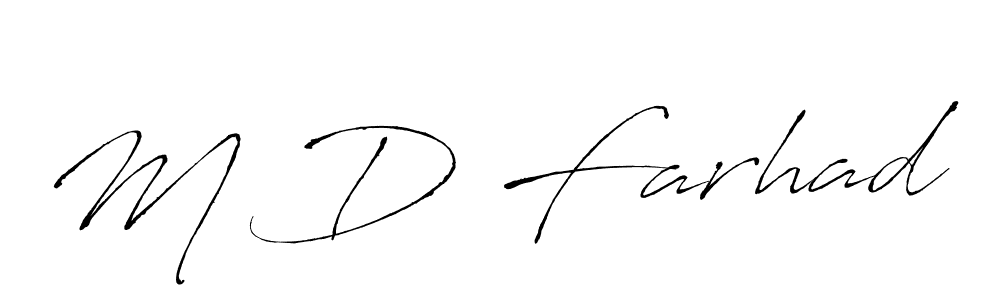 Design your own signature with our free online signature maker. With this signature software, you can create a handwritten (Antro_Vectra) signature for name M D Farhad. M D Farhad signature style 6 images and pictures png