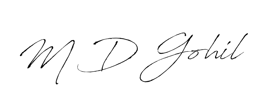 How to Draw M D Gohil signature style? Antro_Vectra is a latest design signature styles for name M D Gohil. M D Gohil signature style 6 images and pictures png