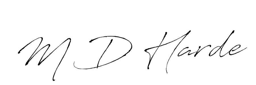 Also we have M D Harde name is the best signature style. Create professional handwritten signature collection using Antro_Vectra autograph style. M D Harde signature style 6 images and pictures png