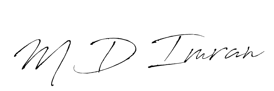 Create a beautiful signature design for name M D Imran. With this signature (Antro_Vectra) fonts, you can make a handwritten signature for free. M D Imran signature style 6 images and pictures png