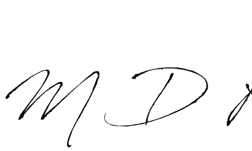 Make a beautiful signature design for name M D K. With this signature (Antro_Vectra) style, you can create a handwritten signature for free. M D K signature style 6 images and pictures png