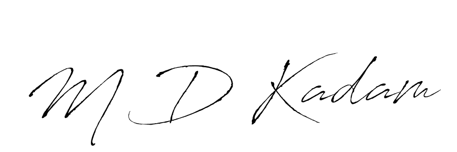 Design your own signature with our free online signature maker. With this signature software, you can create a handwritten (Antro_Vectra) signature for name M D Kadam. M D Kadam signature style 6 images and pictures png